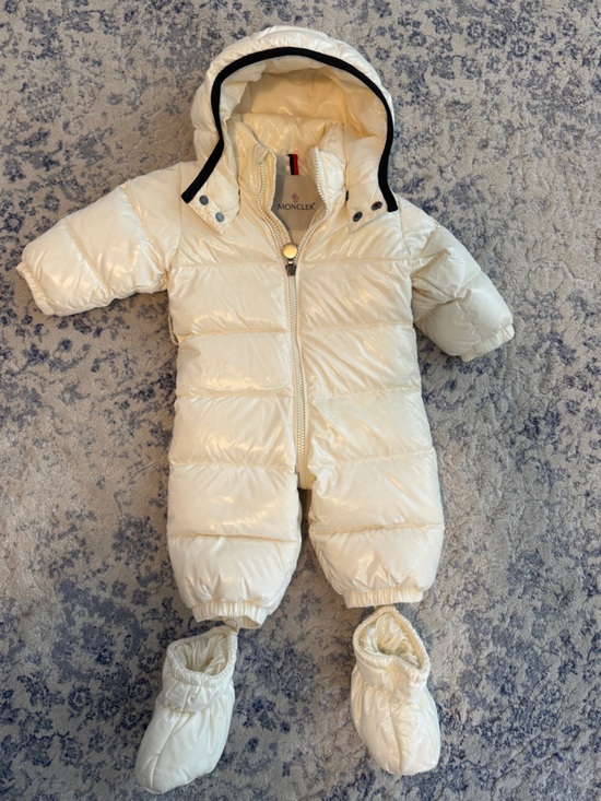 Moncler Other - Moncler Cream Infant Puffer Bunting with Hood
